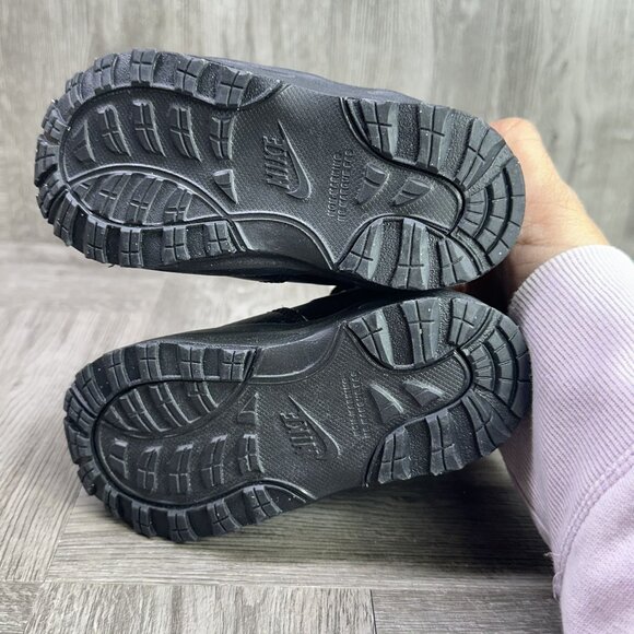 Nike Manoa LTR Infant 6c Triple Black Hightop Shoes - Picture 7 of 8